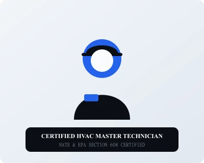 CoolAir Pro Certified Master HVAC Technician conducting diagnostic calibration on-site